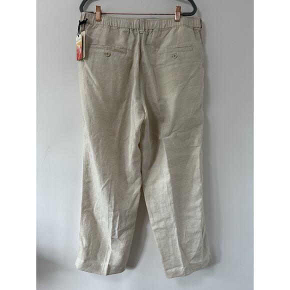 NWT Tommy Bahama Relax Natural Linen On The Beach Wide-Leg Pant Size Large $98 - Picture 4 of 11